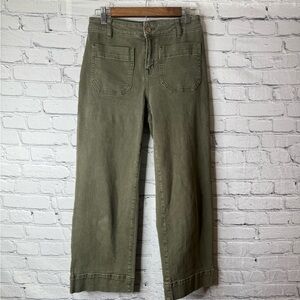 Sanctuary Olive Green the marine crop Wide-Leg Pants size 26